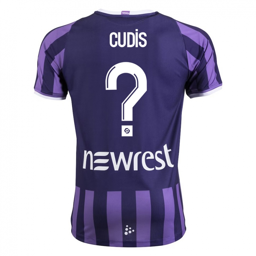 Dzieci Sacha Cudis #0 Purpurowy Wyjazdowa Koszulka 2023/24 Koszulki Klubowe