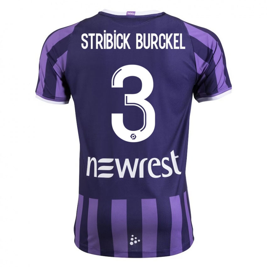 Dzieci Laetitia Stribick-Burckel #3 Purpurowy Wyjazdowa Koszulka 2023/24 Koszulki Klubowe