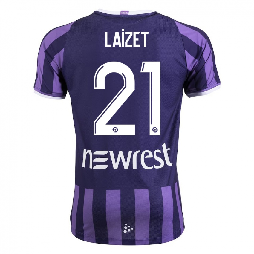 Dzieci Emma Laizet #21 Purpurowy Wyjazdowa Koszulka 2023/24 Koszulki Klubowe