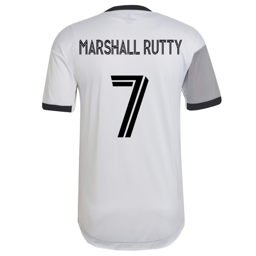 Dzieci Jahkeele Marshall-Rutty #7 Biały Wyjazdowa Koszulka 2023/24 Koszulki Klubowe
