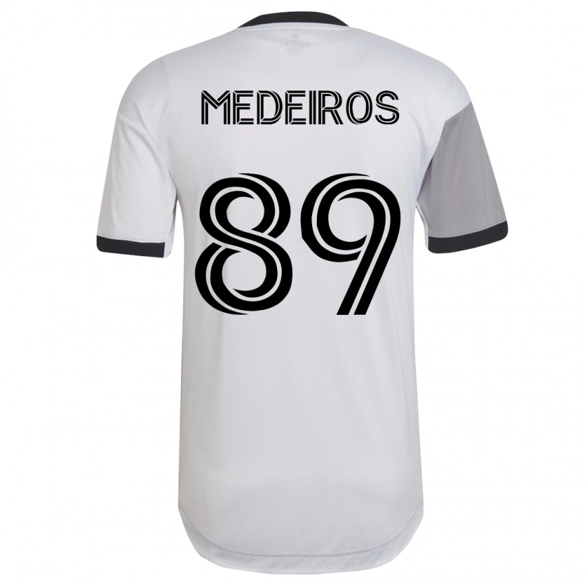Dzieci Matthew Medeiros #89 Biały Wyjazdowa Koszulka 2023/24 Koszulki Klubowe