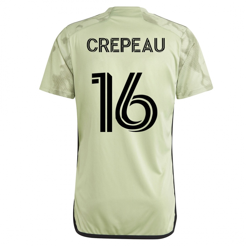 Dzieci Maxime Crépeau #16 Zielony Wyjazdowa Koszulka 2023/24 Koszulki Klubowe
