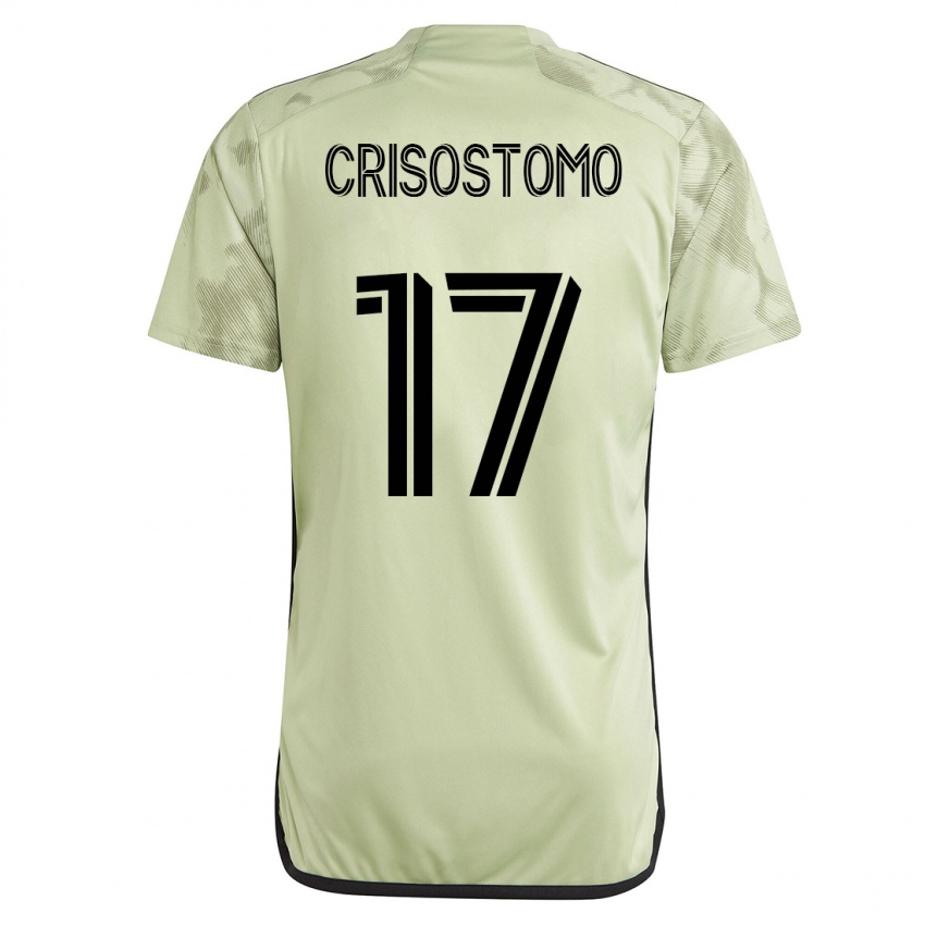 Dzieci Danny Crisostomo #17 Zielony Wyjazdowa Koszulka 2023/24 Koszulki Klubowe