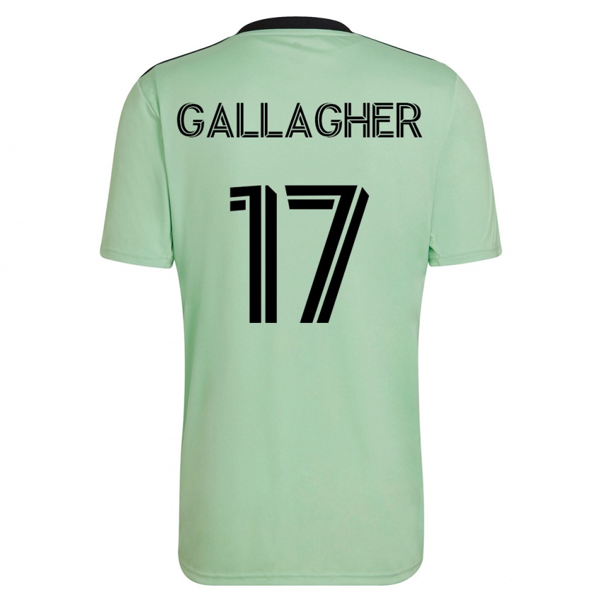 Dzieci Jon Gallagher #17 Jasnozielony Wyjazdowa Koszulka 2023/24 Koszulki Klubowe