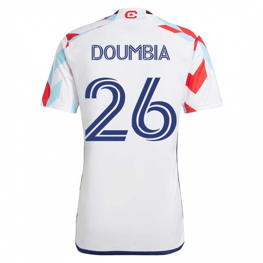 Dzieci Ousmane Doumbia #26 Biało Niebieski Wyjazdowa Koszulka 2023/24 Koszulki Klubowe