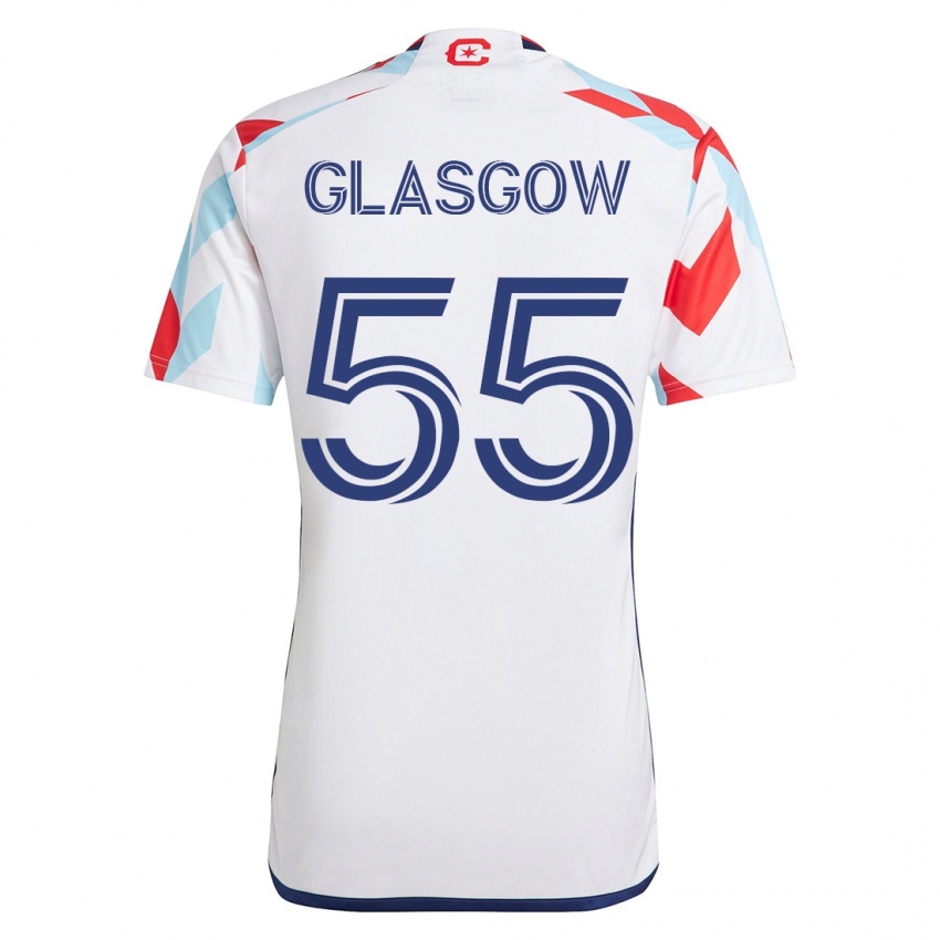 Dzieci Omari Glasgow #55 Biało Niebieski Wyjazdowa Koszulka 2023/24 Koszulki Klubowe
