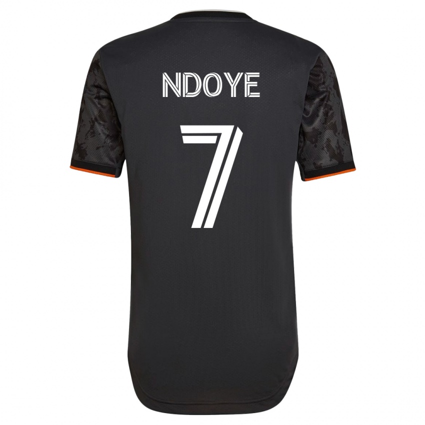 Dzieci Papa Ndoye #7 Czarny Wyjazdowa Koszulka 2023/24 Koszulki Klubowe