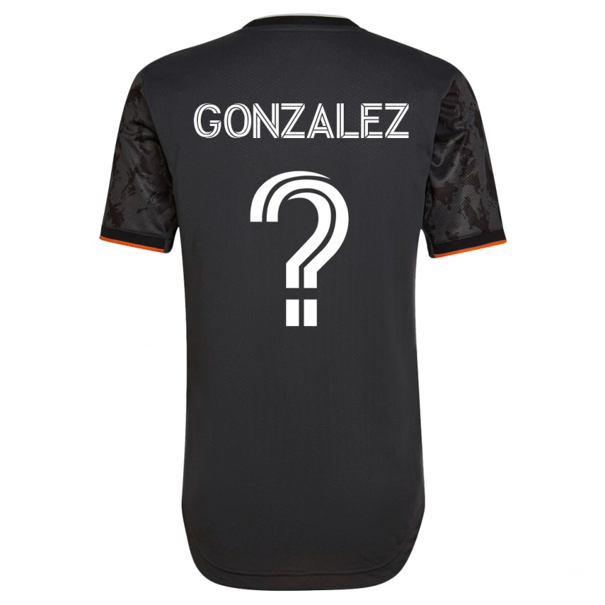 Dzieci Axel Gonzalez #0 Czarny Wyjazdowa Koszulka 2023/24 Koszulki Klubowe