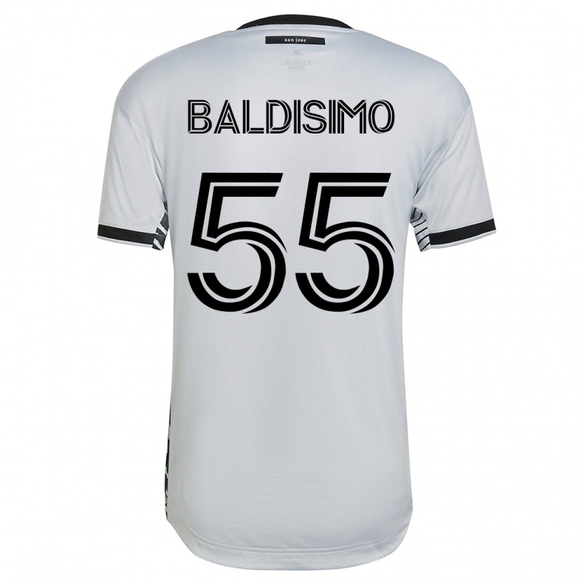 Dzieci Michael Baldisimo #55 Biały Wyjazdowa Koszulka 2023/24 Koszulki Klubowe