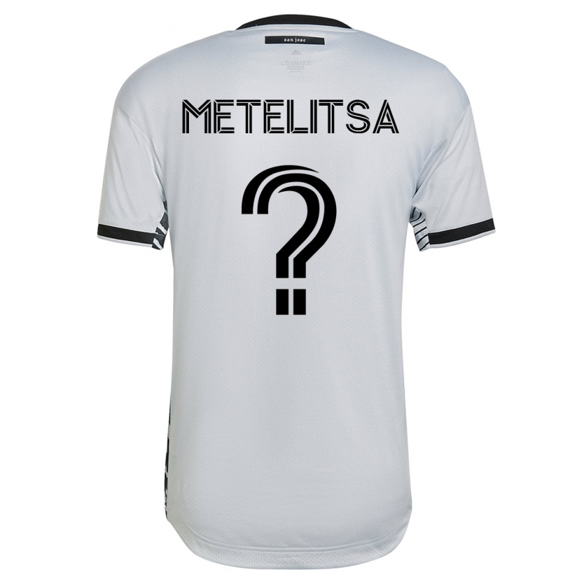 Dzieci Christian Metelitsa #0 Biały Wyjazdowa Koszulka 2023/24 Koszulki Klubowe