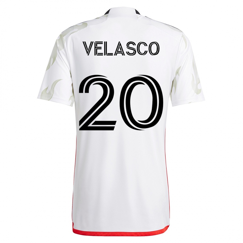 Dzieci Alan Velasco #20 Biały Wyjazdowa Koszulka 2023/24 Koszulki Klubowe