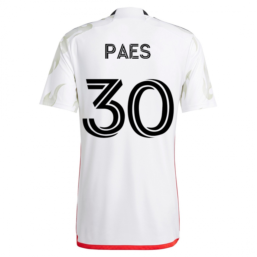 Dzieci Maarten Paes #30 Biały Wyjazdowa Koszulka 2023/24 Koszulki Klubowe