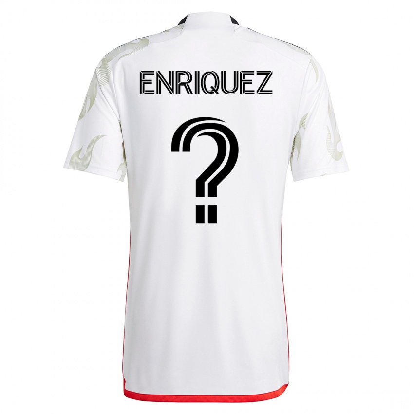 Dzieci Fabian Enriquez #0 Biały Wyjazdowa Koszulka 2023/24 Koszulki Klubowe