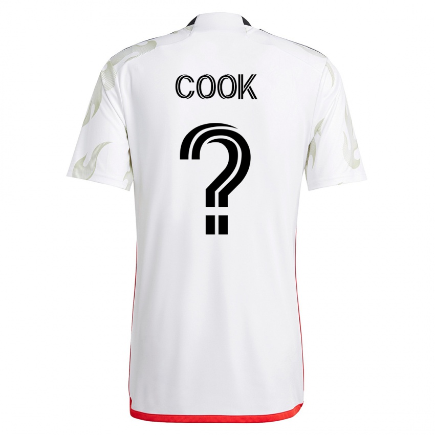 Dzieci Christopher Cook #0 Biały Wyjazdowa Koszulka 2023/24 Koszulki Klubowe