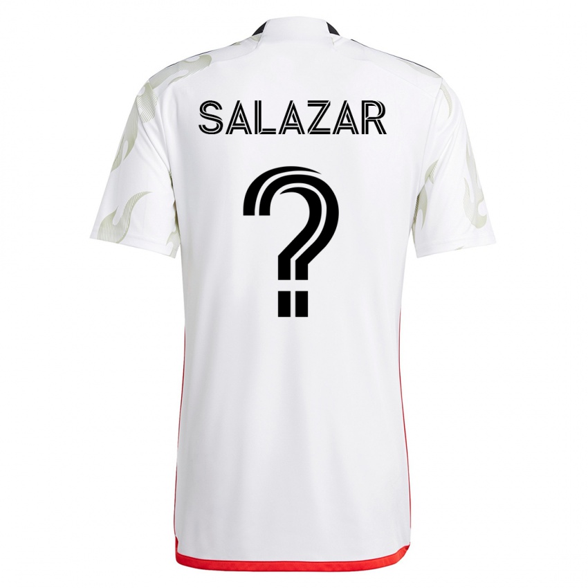 Dzieci Jared Salazar #0 Biały Wyjazdowa Koszulka 2023/24 Koszulki Klubowe
