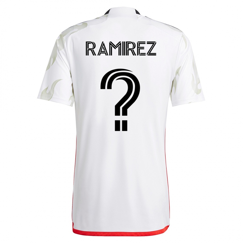 Dzieci Anthony Ramirez #0 Biały Wyjazdowa Koszulka 2023/24 Koszulki Klubowe