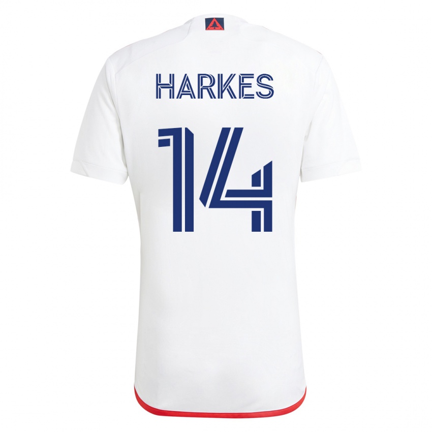 Dzieci Ian Harkes #14 Biało - Czerwony Wyjazdowa Koszulka 2023/24 Koszulki Klubowe