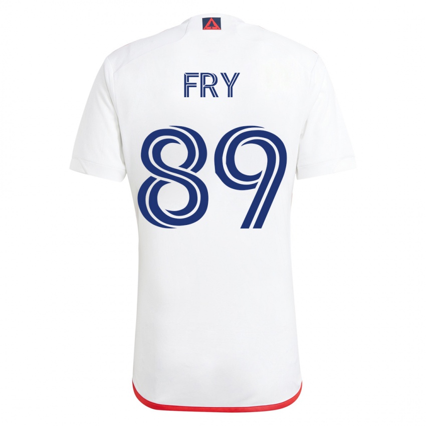 Dzieci Malcolm Fry #89 Biało - Czerwony Wyjazdowa Koszulka 2023/24 Koszulki Klubowe