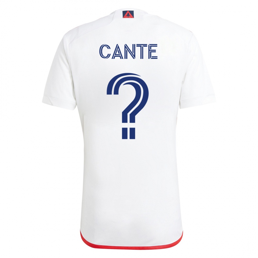 Dzieci Jonathan Cante #0 Biało - Czerwony Wyjazdowa Koszulka 2023/24 Koszulki Klubowe