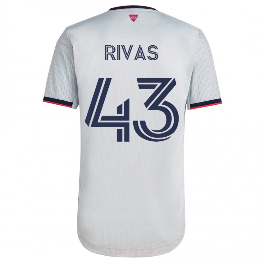 Dzieci Sergio Rivas #43 Biały Wyjazdowa Koszulka 2023/24 Koszulki Klubowe