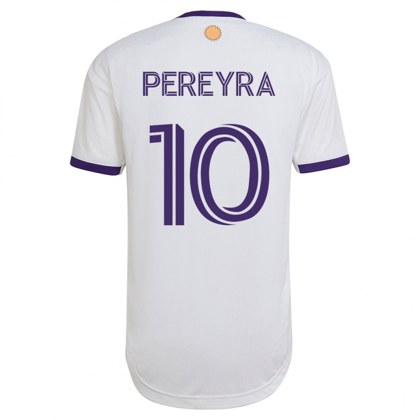 Dzieci Mauricio Pereyra #10 Biały Wyjazdowa Koszulka 2023/24 Koszulki Klubowe