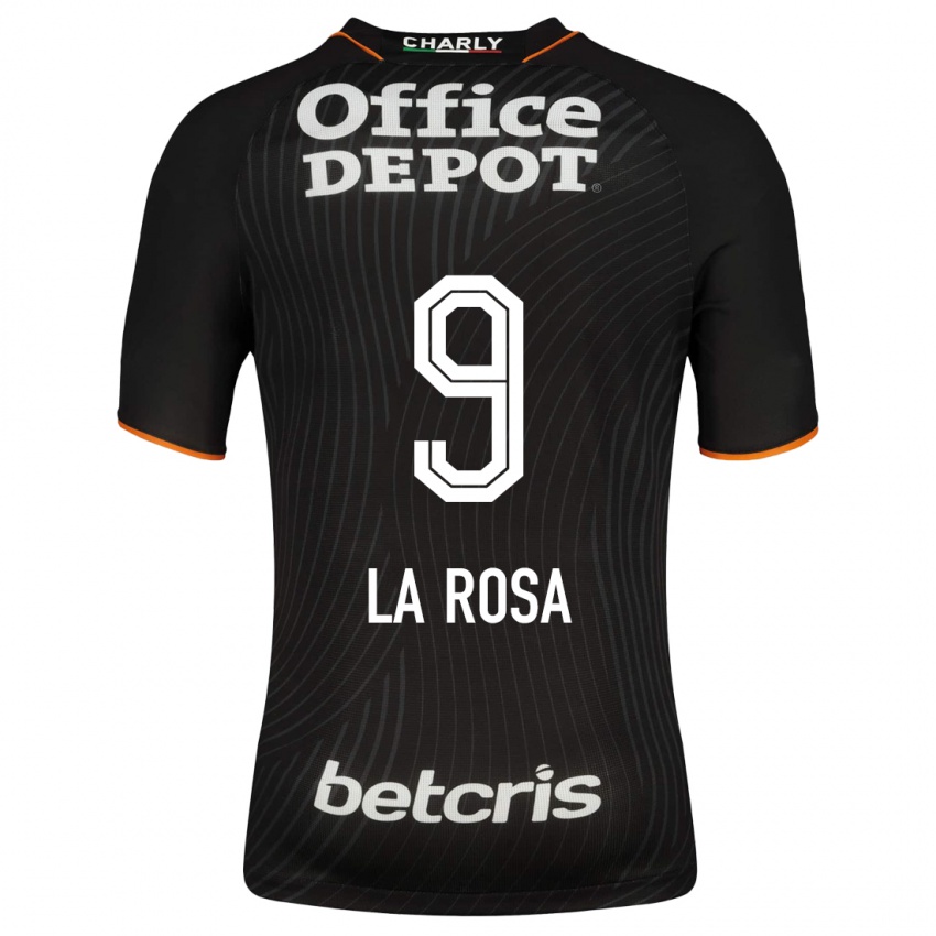 Dzieci Roberto De La Rosa #9 Czarny Wyjazdowa Koszulka 2023/24 Koszulki Klubowe