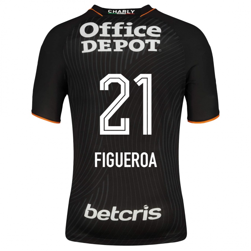 Dzieci Antonio Figueroa #21 Czarny Wyjazdowa Koszulka 2023/24 Koszulki Klubowe