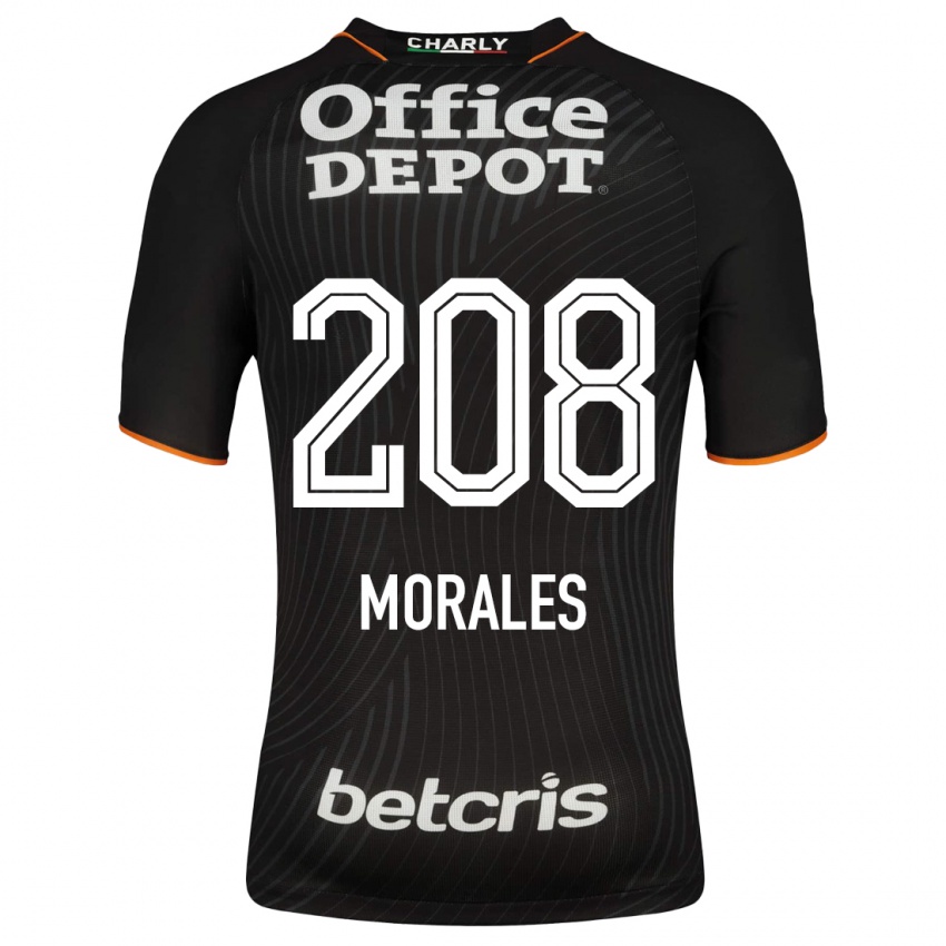 Dzieci Erik Morales #208 Czarny Wyjazdowa Koszulka 2023/24 Koszulki Klubowe