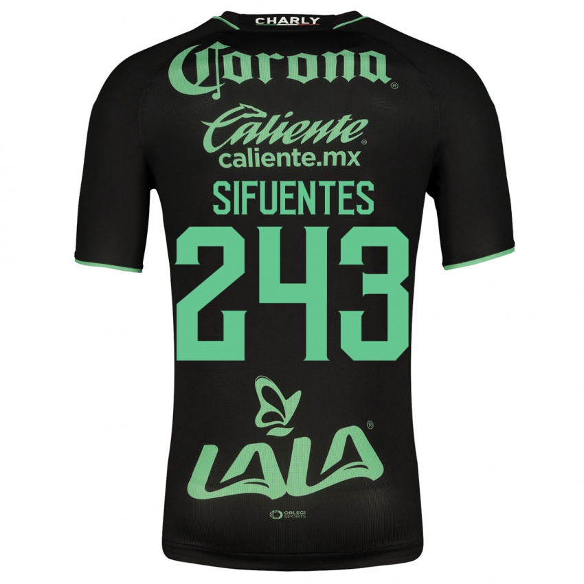 Dzieci José Sifuentes #243 Czarny Wyjazdowa Koszulka 2023/24 Koszulki Klubowe
