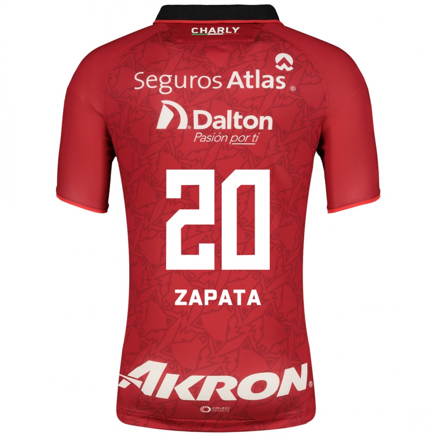 Dzieci Juan Zapata #20 Czerwony Wyjazdowa Koszulka 2023/24 Koszulki Klubowe