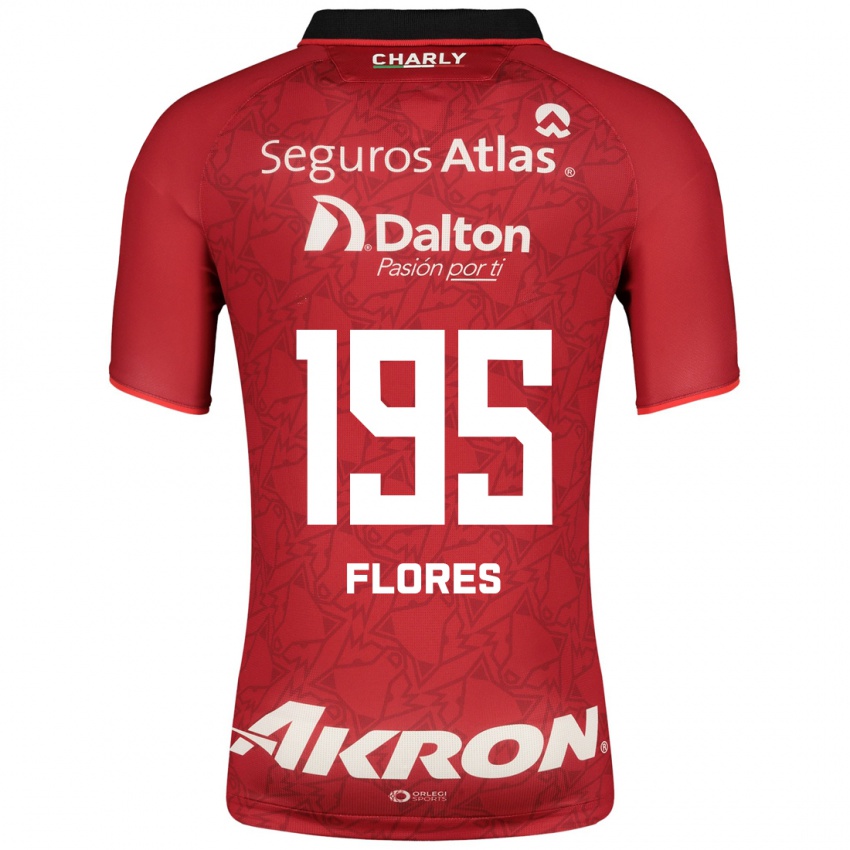 Dzieci Luis Flores #195 Czerwony Wyjazdowa Koszulka 2023/24 Koszulki Klubowe