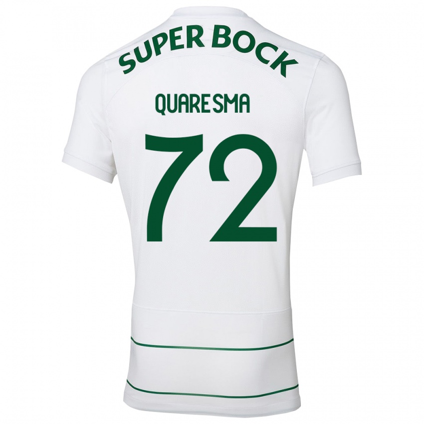 Dzieci Eduardo Quaresma #72 Biały Wyjazdowa Koszulka 2023/24 Koszulki Klubowe