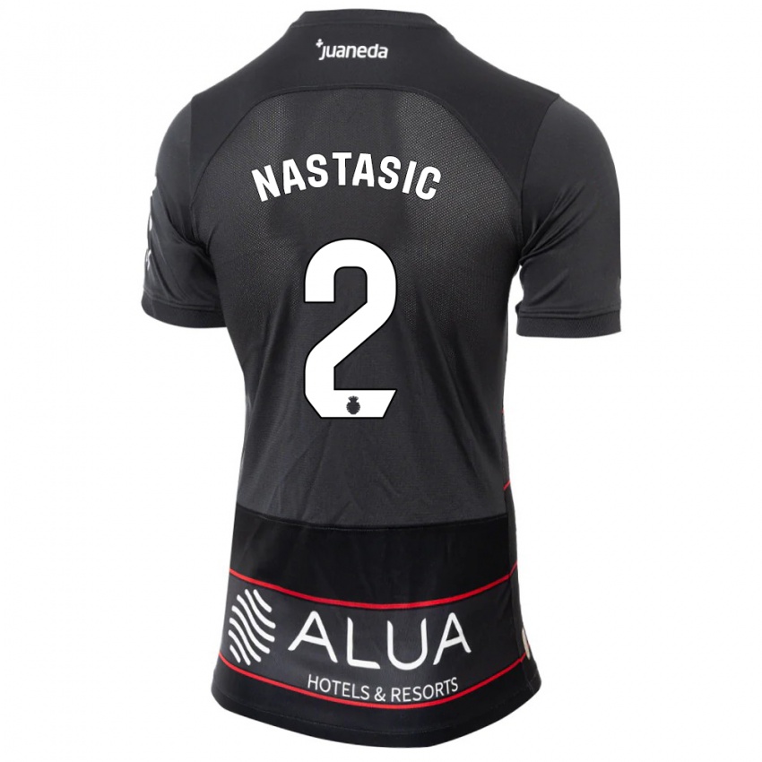 Dzieci Matija Nastasic #2 Czarny Wyjazdowa Koszulka 2023/24 Koszulki Klubowe