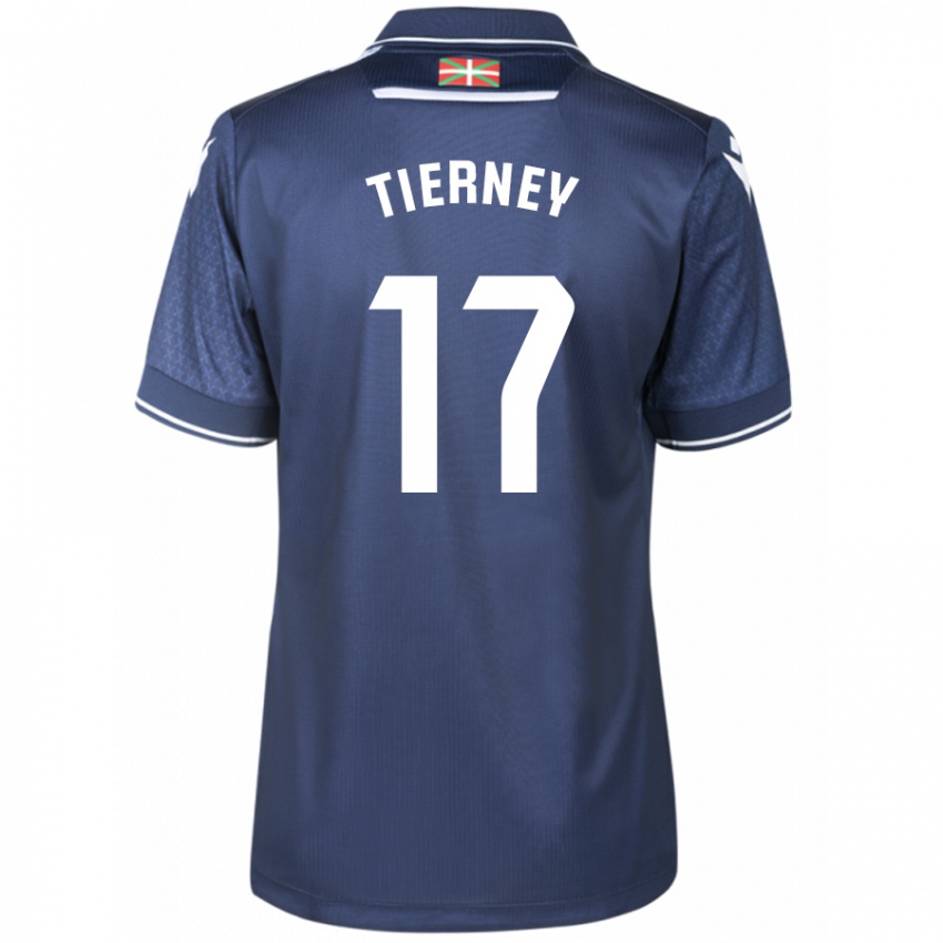 Dzieci Kieran Tierney #17 Marynarka Wojenna Wyjazdowa Koszulka 2023/24 Koszulki Klubowe