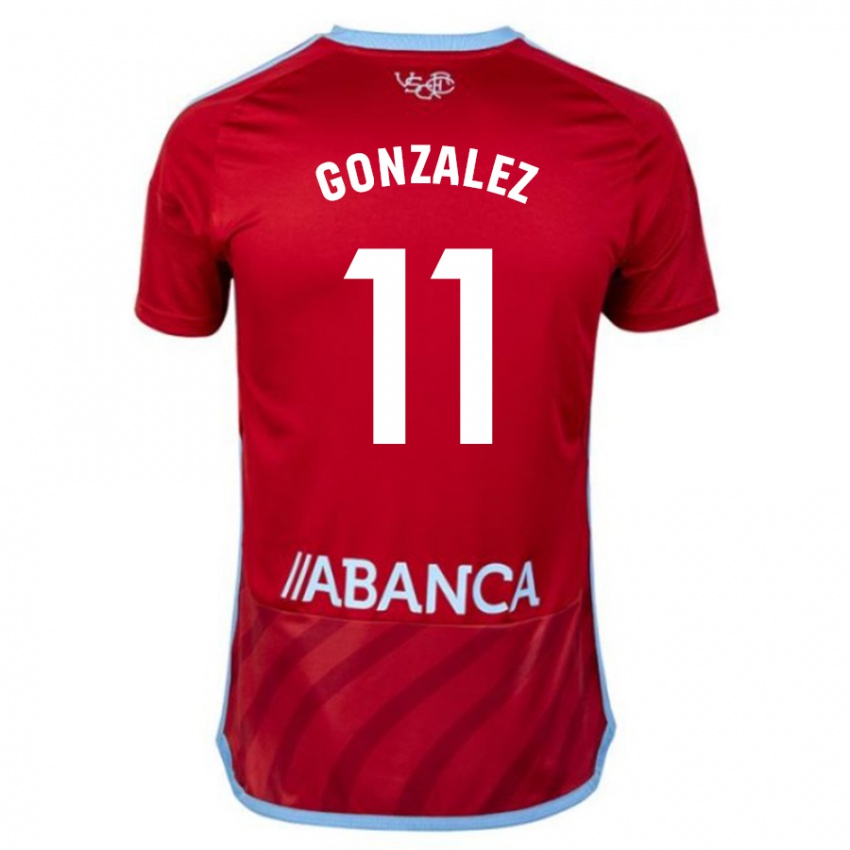 Dzieci Alfon González #11 Czerwony Wyjazdowa Koszulka 2023/24 Koszulki Klubowe