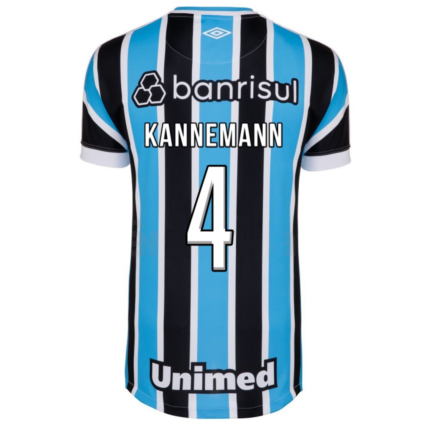 Męski Walter Kannemann #4 Niebieski Domowa Koszulka 2023/24 Koszulki Klubowe