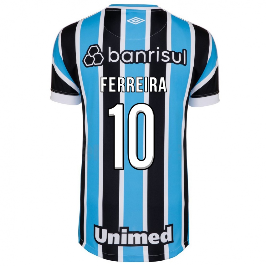 Męski Ferreira #10 Niebieski Domowa Koszulka 2023/24 Koszulki Klubowe