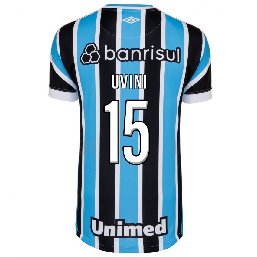 Męski Bruno Uvini #15 Niebieski Domowa Koszulka 2023/24 Koszulki Klubowe