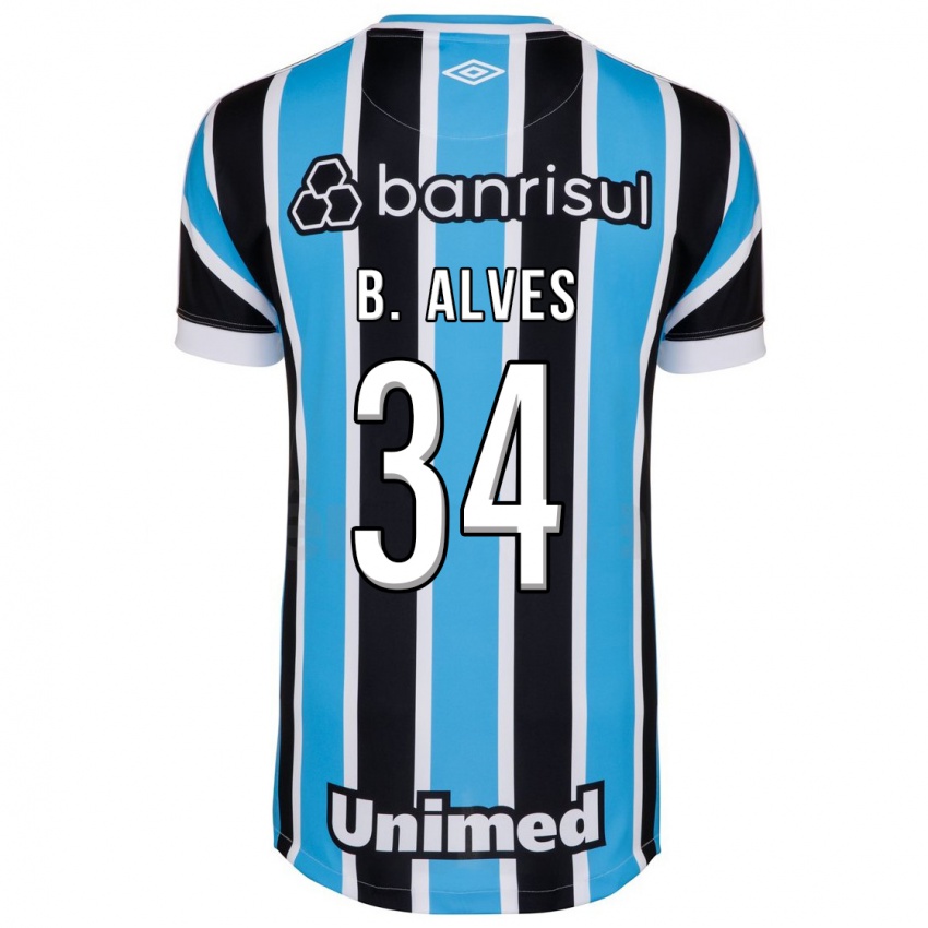 Męski Bruno Alves #34 Niebieski Domowa Koszulka 2023/24 Koszulki Klubowe
