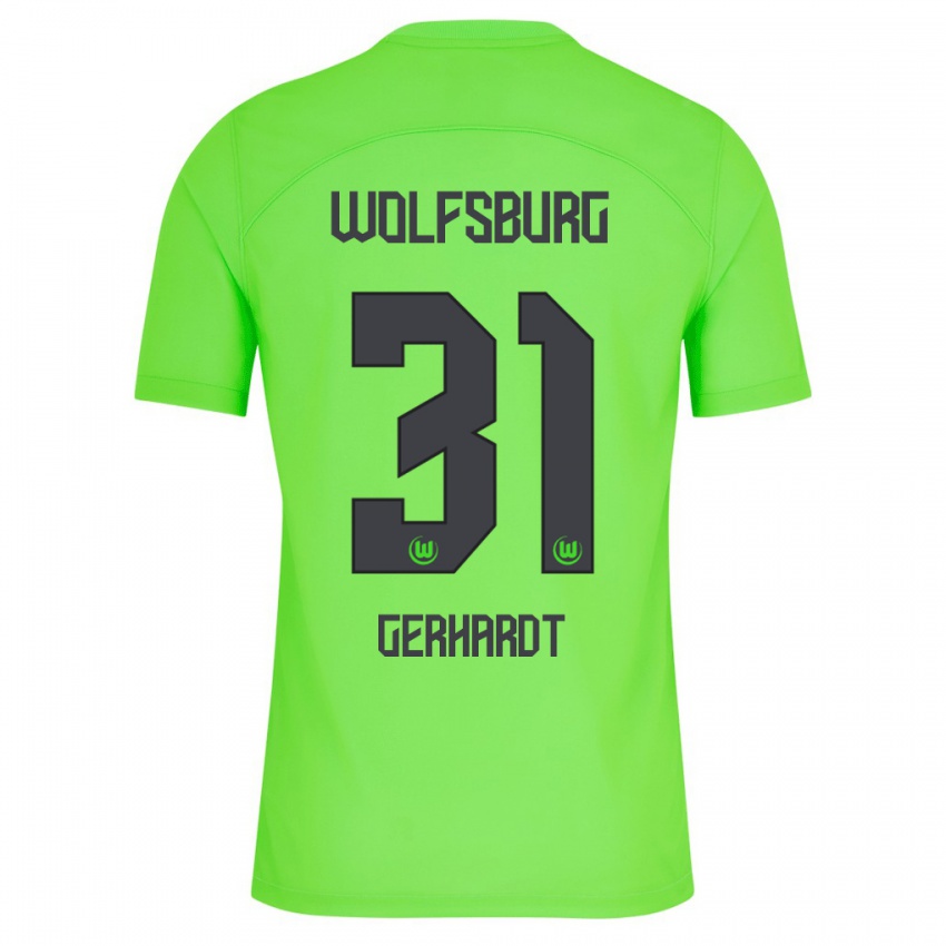 Męski Yannick Gerhardt #31 Zielony Domowa Koszulka 2023/24 Koszulki Klubowe