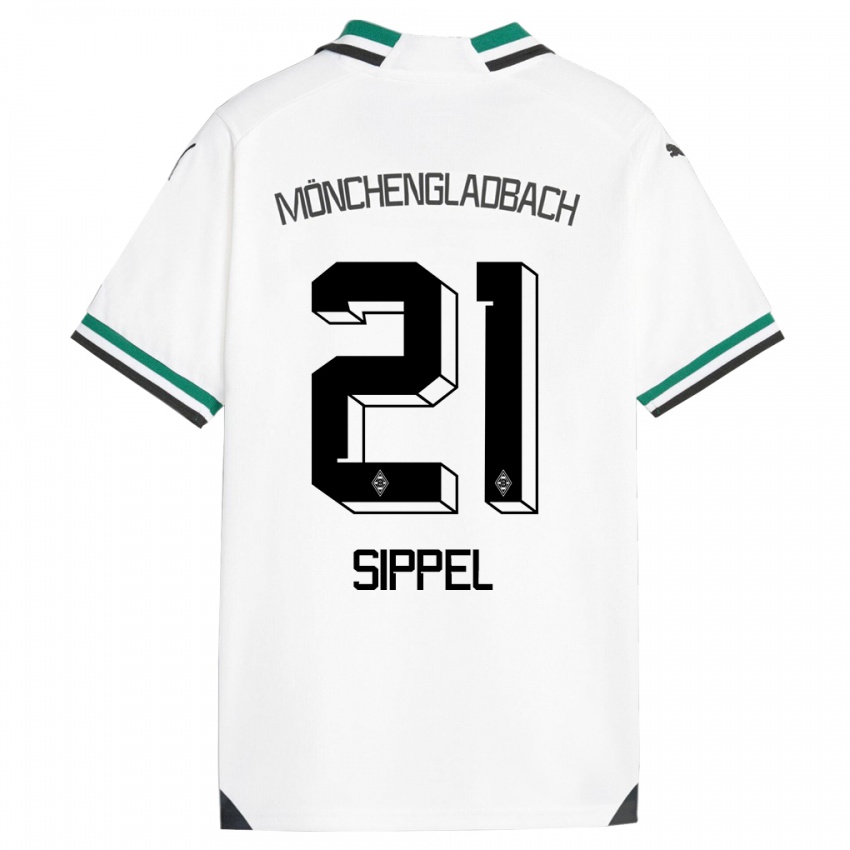Męski Tobias Sippel #21 Biały Zielony Domowa Koszulka 2023/24 Koszulki Klubowe