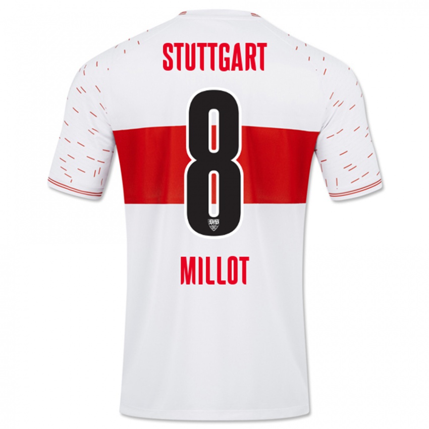 Męski Enzo Millot #8 Biały Domowa Koszulka 2023/24 Koszulki Klubowe