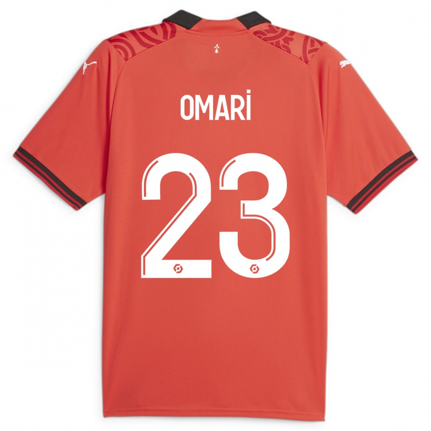 Męski Warmed Omari #23 Czerwony Domowa Koszulka 2023/24 Koszulki Klubowe
