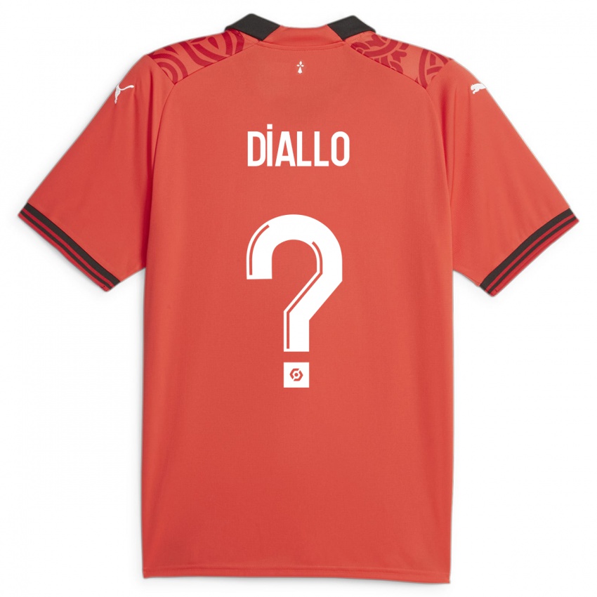 Męski Amadou Diallo #0 Czerwony Domowa Koszulka 2023/24 Koszulki Klubowe