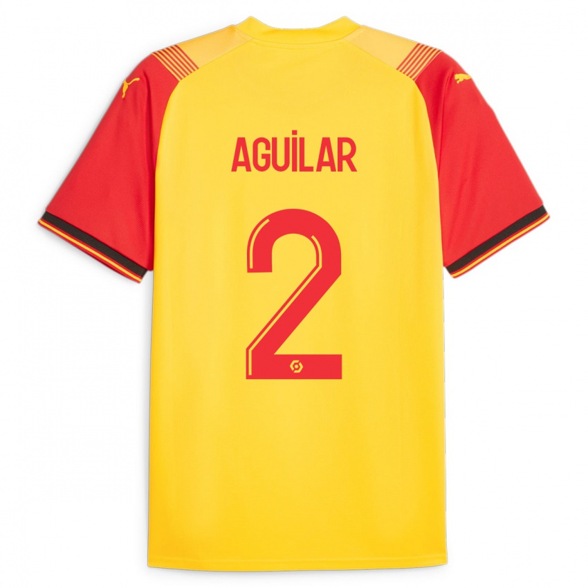 Męski Ruben Aguilar #2 Żółty Domowa Koszulka 2023/24 Koszulki Klubowe
