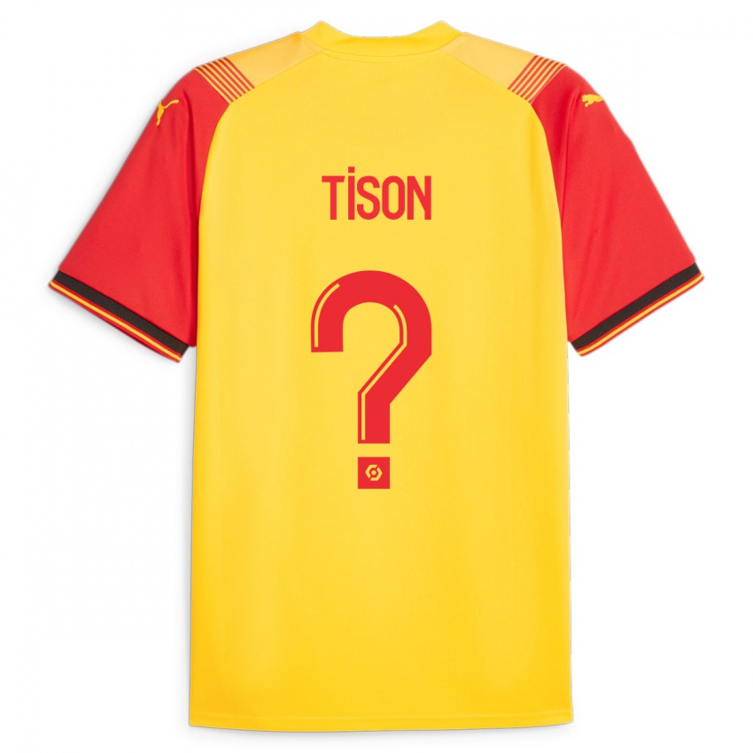 Męski Nathan Tison #0 Żółty Domowa Koszulka 2023/24 Koszulki Klubowe