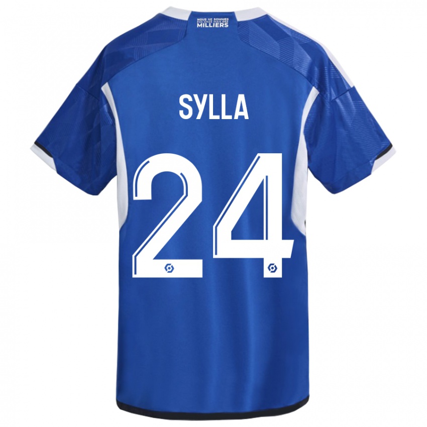 Męski Abakar Sylla #24 Niebieski Domowa Koszulka 2023/24 Koszulki Klubowe