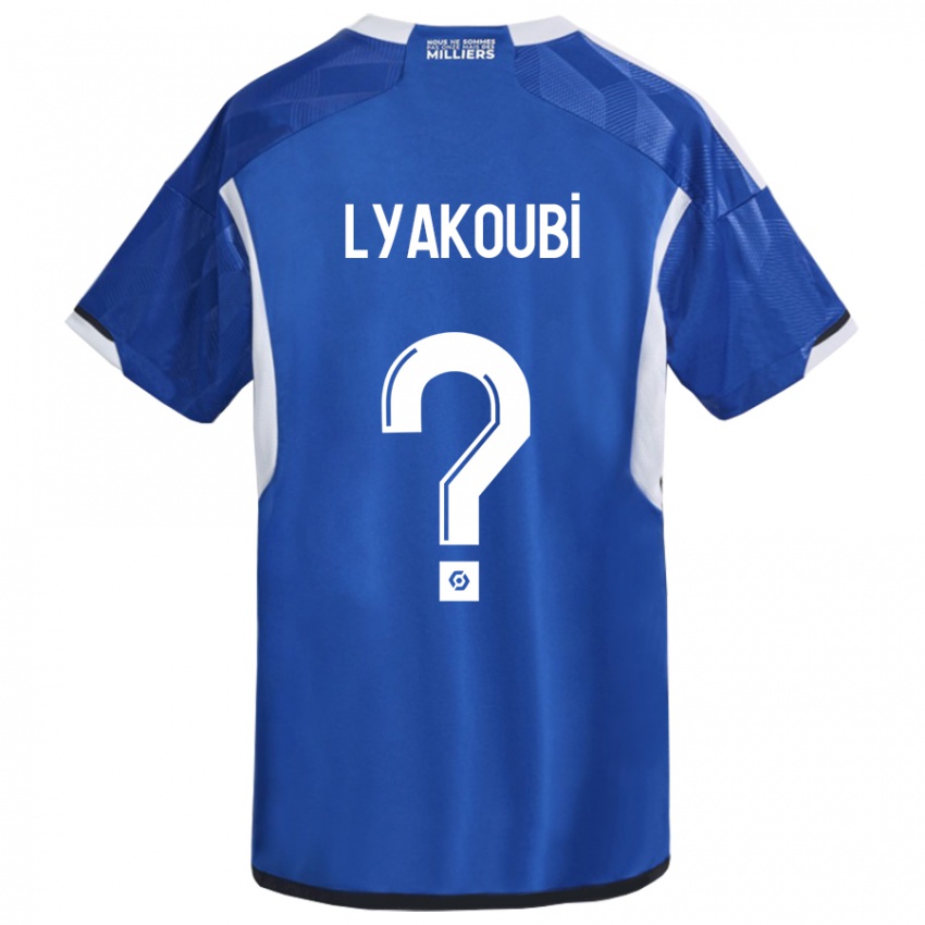 Męski Oussama Lyakoubi #0 Niebieski Domowa Koszulka 2023/24 Koszulki Klubowe