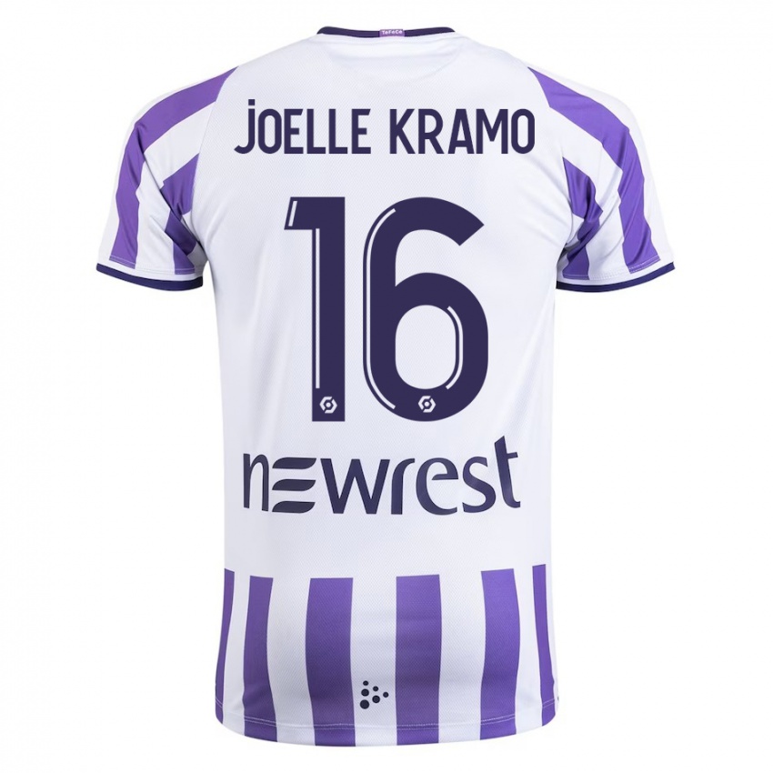 Męski Marie Joelle Kramo #16 Biały Domowa Koszulka 2023/24 Koszulki Klubowe