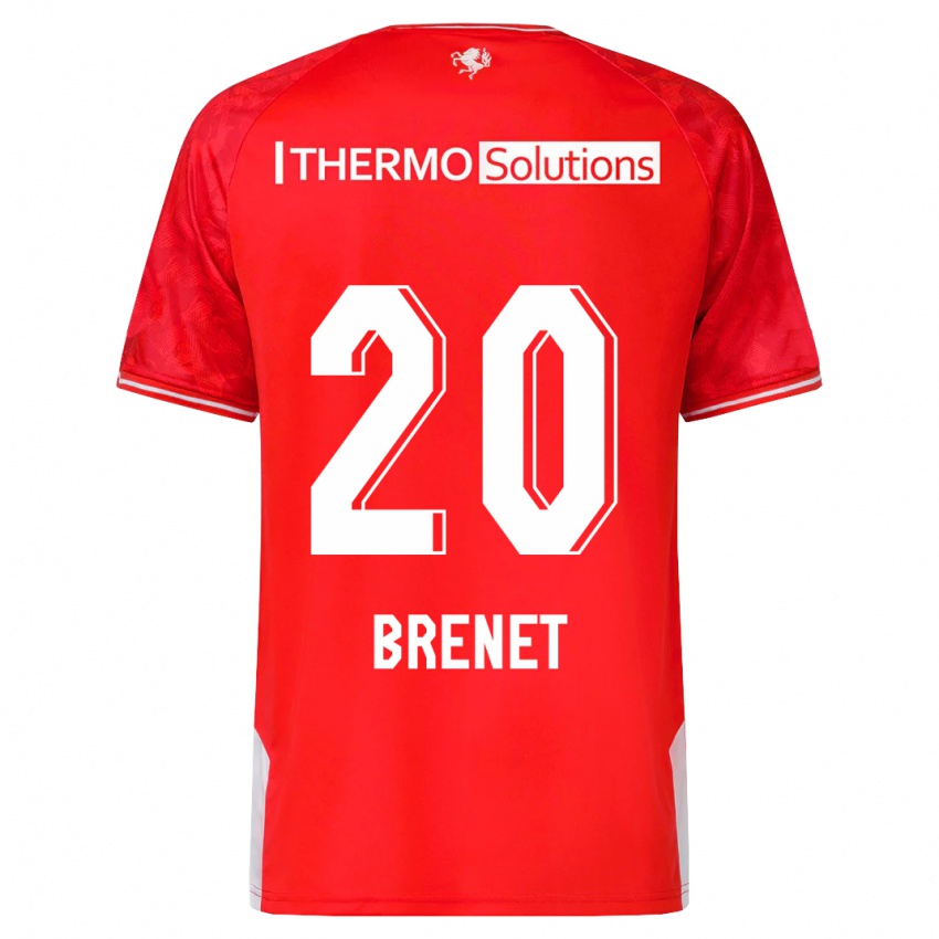 Męski Joshua Brenet #20 Czerwony Domowa Koszulka 2023/24 Koszulki Klubowe